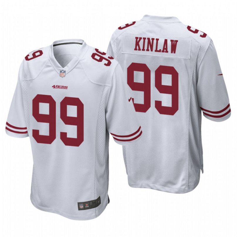 Men San Francisco 49ers 99 Javon Kinlaw Nike White Game NFL Jersey